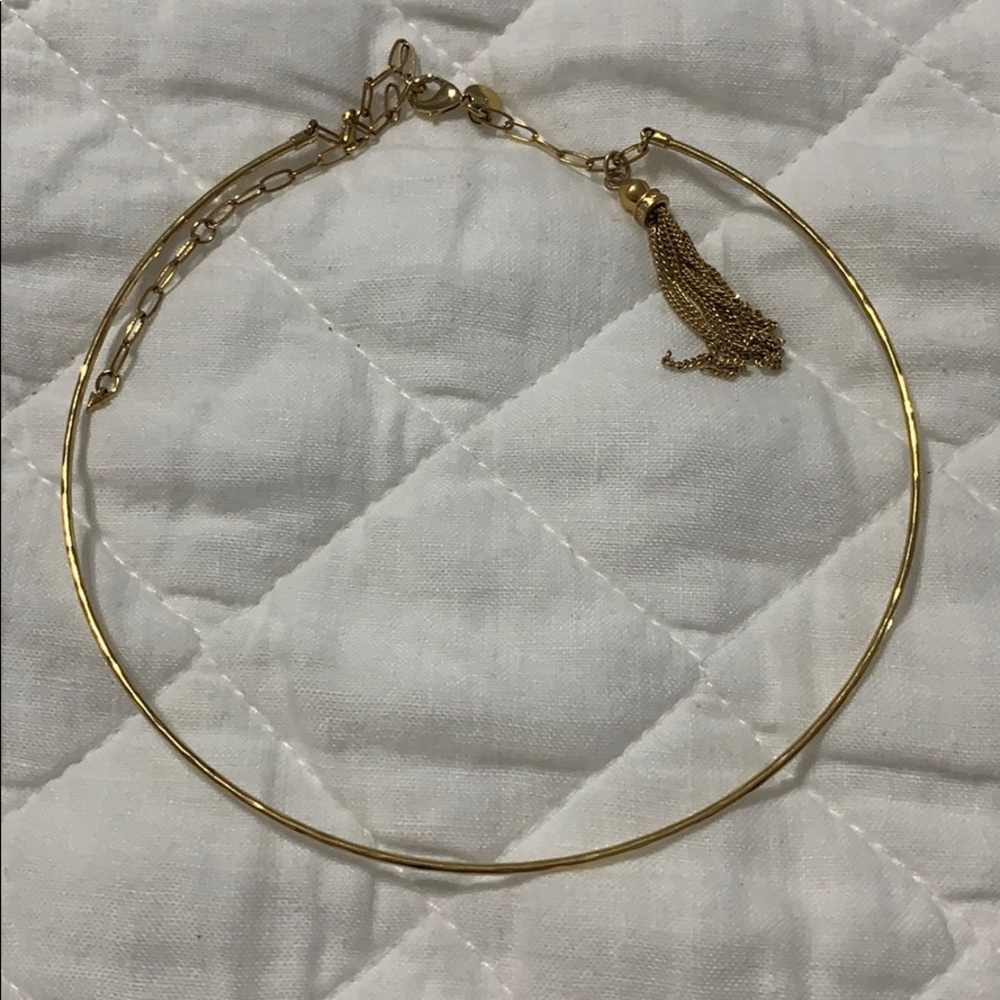 Stella and dot gold choker necklace